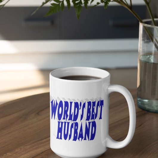 Ehemann mit blauem Halbtext Jumbo-Tasse