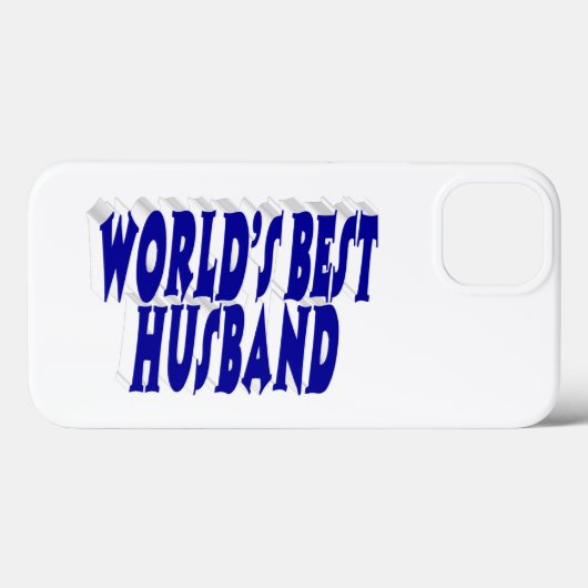 Ehemann mit blauem Text Case-Mate iPhone Hülle (Rückseite (Horizontal))