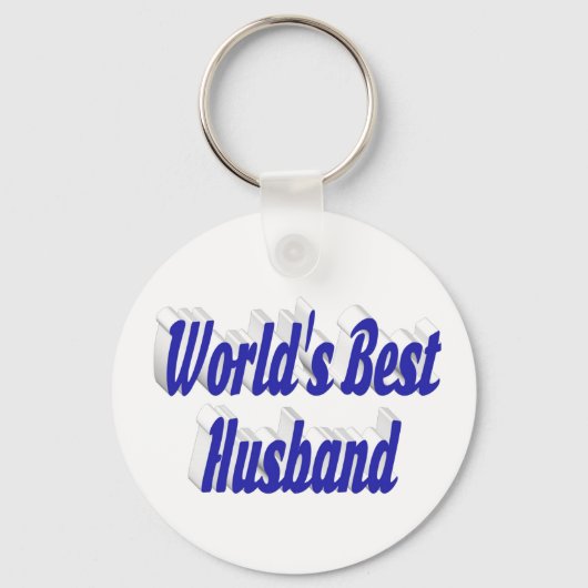 Ehemann mit blauem Text Schlüsselanhänger (Rückseite)