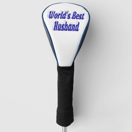Ehemann mit blauem Text und Kopf-Abdeckung Golf Headcover (Vorderseite)