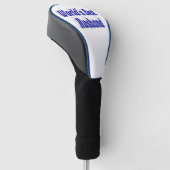 Ehemann mit blauem Text und Kopf-Abdeckung Golf Headcover (angewinkelt)