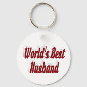 Ehemann mit bordeauxfarbenem Text Schlüsselanhänger (Vorderseite)