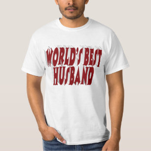 Ehemann mit bordeauxfarbenem Text T-Shirt