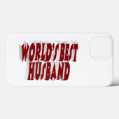 Ehemann mit burgunder Schrift Case-Mate iPhone Hülle (Rückseite (Horizontal))