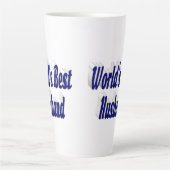 Ehemann mit dunkelblauem Text Milchtasse (Vorderseite)