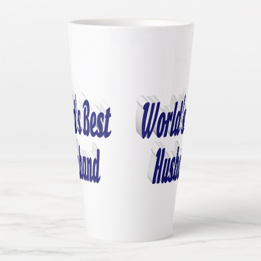 Ehemann mit dunkelblauem Text Milchtasse (Vorderseite)