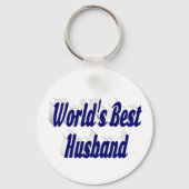 Ehemann mit dunkelblauem Text Schlüsselanhänger (Vorderseite)