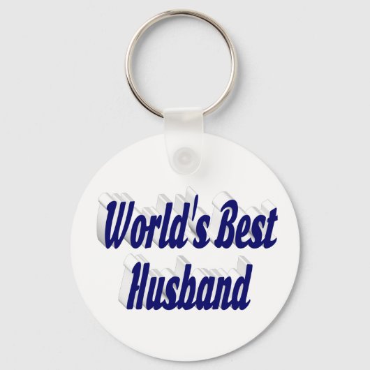 Ehemann mit dunkelblauem Text Schlüsselanhänger (Rückseite)