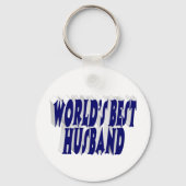 Ehemann mit dunkelblauem Text Schlüsselanhänger (Vorderseite)