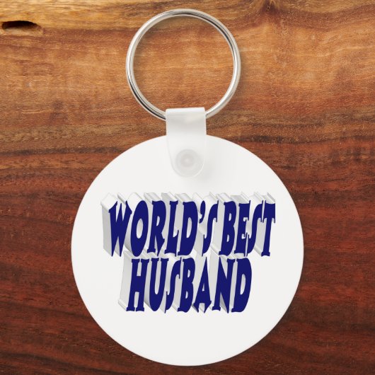 Ehemann mit dunkelblauem Text Schlüsselanhänger (Rückseite)