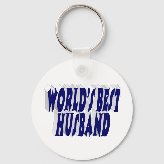 Ehemann mit dunkelblauem Text Schlüsselanhänger (Rückseite)