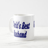 Ehemann mit dunkelblauer halber Text-Kaffeetasse Kaffeetasse (Vorderseite Links)