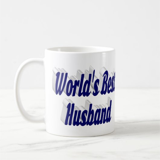 Ehemann mit dunkelblauer halber Text-Kaffeetasse Kaffeetasse (Links)