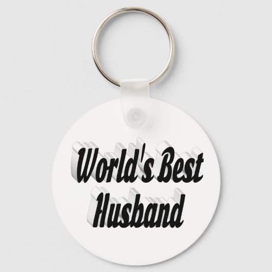 Ehemann mit schwarzem Text Schlüsselanhänger (Vorderseite)