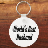 Ehemann mit schwarzem Text Schlüsselanhänger (Rückseite)