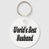 Ehemann mit schwarzem Text Schlüsselanhänger (Rückseite)