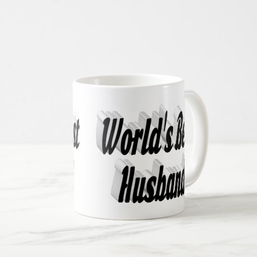 Ehemann mit schwarzer Halbtext-Tasse Kaffeetasse (VorderseiteRechts)