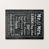 Ehemann Mr. und Mrs. Verheiratet Puzzle (Horizontal)