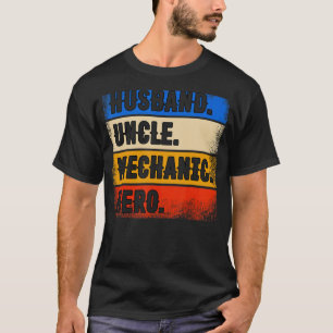 Ehemann Onkel Mechaniker Held Vatertag Mechaniker T-Shirt