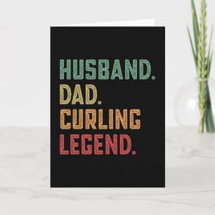 Ehemann Papa Curling-Legende Sport Karte