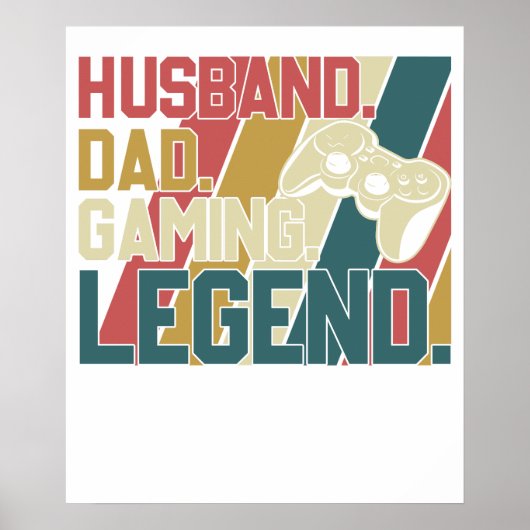 Ehemann Papa Gaming-Legende Poster (Vorne)