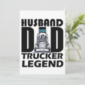 Ehemann Papa LKW-Legende von Vater, Geschenk von P Einladung (Stehend Vorderseite)