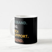 Ehemann Papa Tech-Support-Legende Lustiger Daddy Kaffeetasse (Vorderseite Links)