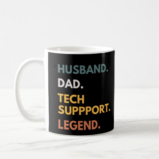 Ehemann Papa Tech-Support-Legende Lustiger Daddy Kaffeetasse (Links)