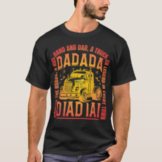 Ehemann Papa Trucker Legende farbige Design T-Shirt
