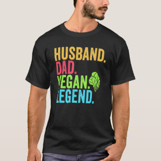 Ehemann Papa Vegan Legende Vater Gemüse Vegetarie T-Shirt