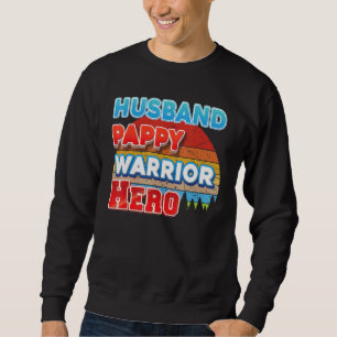 Ehemann Pappy Krieger Held Vatertag Vintage Retro Sweatshirt