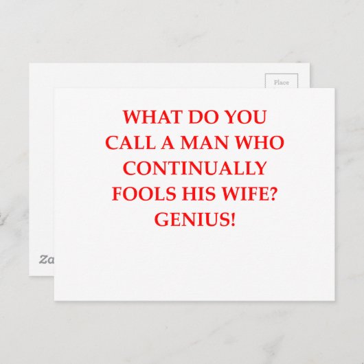 Ehemann Postkarte (Vorne/Hinten)