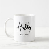 Ehemann Schwarz Schrift-Typografie Gründungsjahr Kaffeetasse (Links)