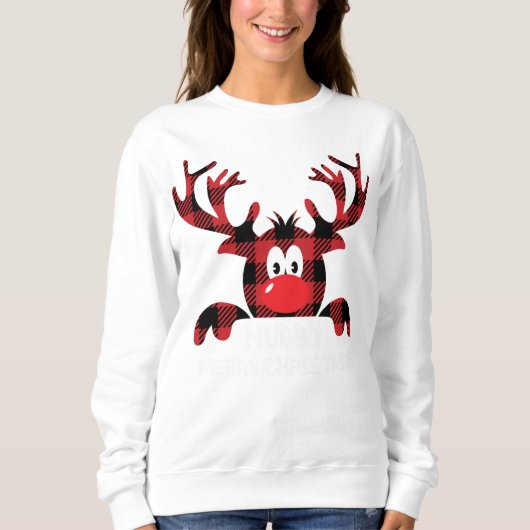 Ehemann Sei immer du selbst Renntier Weihnachtsman Sweatshirt (Vorderseite)