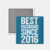Ehemann seit 2016 Hochzeitsdesign Magnet (Vorderseite/Rückseite)