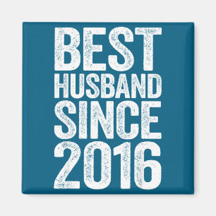 Ehemann seit 2016 Hochzeitsdesign Magnet