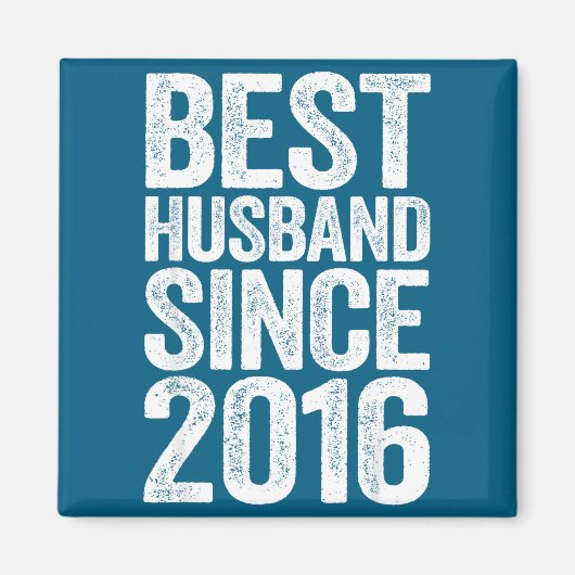 Ehemann seit 2016 Hochzeitsdesign Magnet (Vorne)