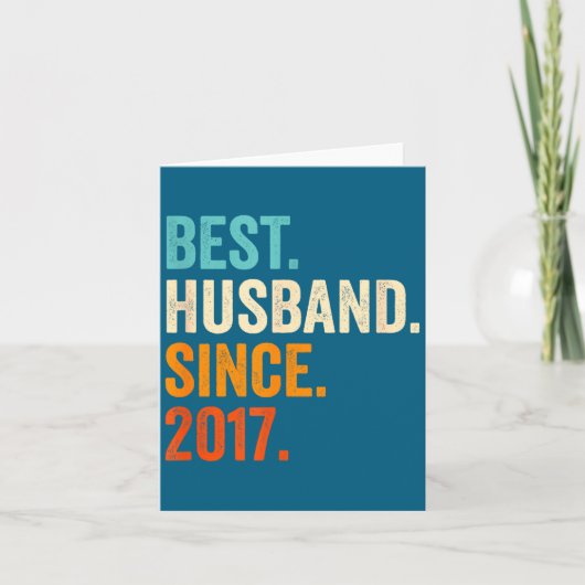Ehemann seit 2017 8. Hochzeitsdesign Karte (Vorderseite)