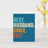 Ehemann seit 2017 8. Hochzeitsdesign Karte (Gelbe Blume)