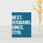 Ehemann seit 2018 1. Hochzeit Karte (Gelbe Blume)