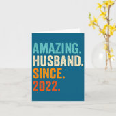 Ehemann seit 2022 3. Hochzeitskunstwerk Karte (Gelbe Blume)
