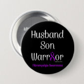 Ehemann Son Warrior...Fibro Button (Vorne & Hinten)