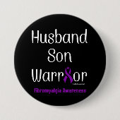 Ehemann Son Warrior...Fibro Button (Vorderseite)