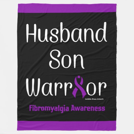 Ehemann Son Warrior...Fibro Fleecedecke (Vorderseite)