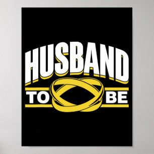 Ehemann, um Bridge Team Party Groom Bachelor Poster