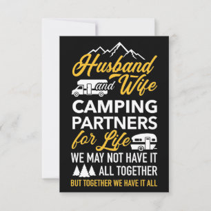 Ehemann und Ehefrau Campingpartner RSVP Karte