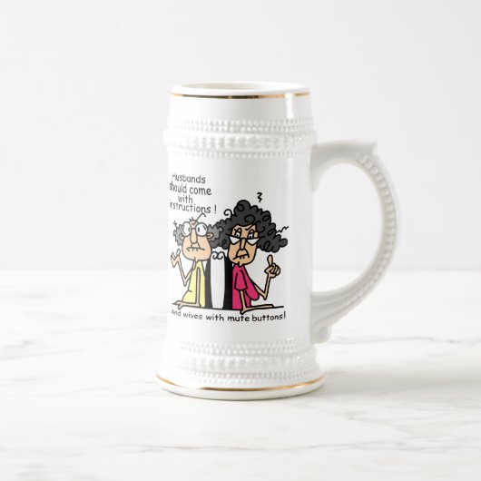 Ehemann-und Ehefrau-Haltungs-Spaß Bierglas (Rechts)