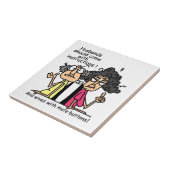 Ehemann-und Ehefrau-Haltungs-Spaß Fliese (Seite)