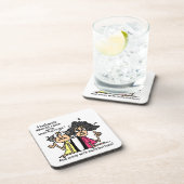 Ehemann-und Ehefrau-Haltungs-Spaß Getränkeuntersetzer (Rechte Seite)