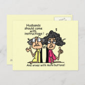 Ehemann-und Ehefrau-Haltungs-Spaß Postkarte (Vorne/Hinten)